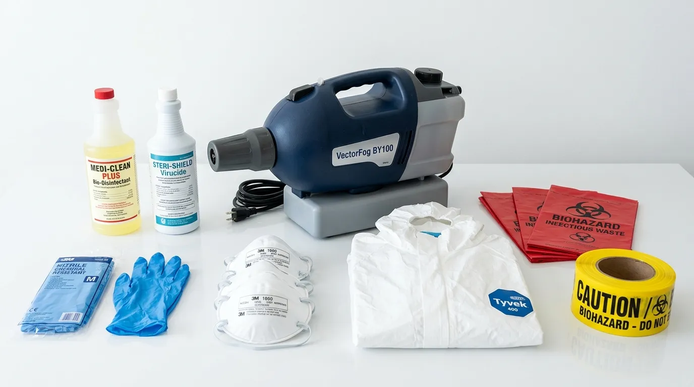 Professional biohazard remediation crew working in Fond du Lac